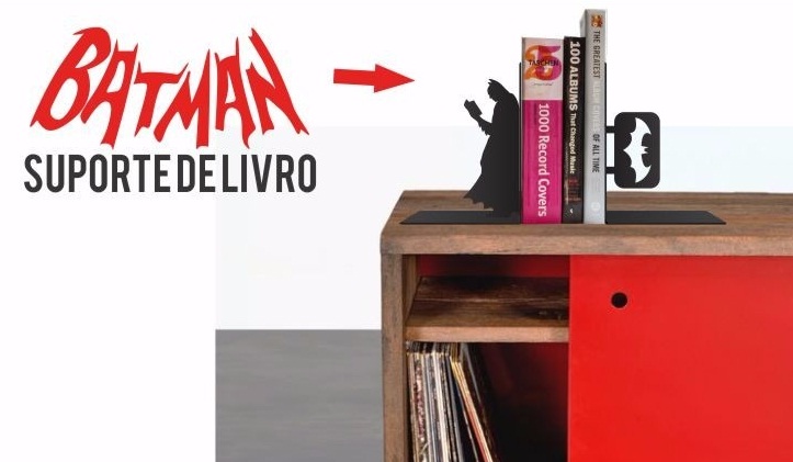 APARADOR DE LIVROS BATMAN MDF Loja Dizz Adesivo De Espelho Para Banheiro ~ APARADOR DE LIVROS BATMAN MDF Loja Dizz